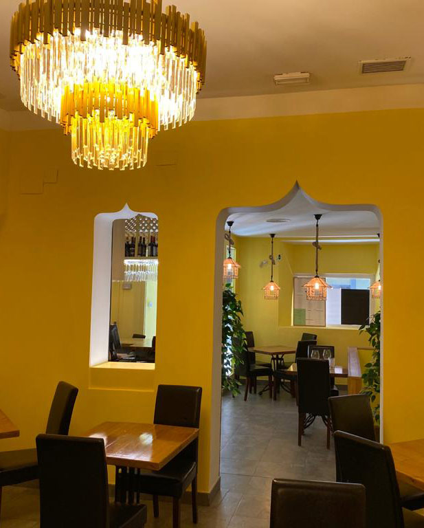 Indian accent restaurant interior rooms